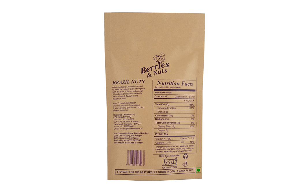 Berries & Nuts Brazil Nuts    Pack  250 grams